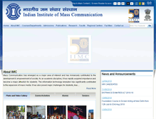 Tablet Screenshot of iimc.gov.in